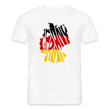 Germany Map Germany Football Fan Shirt - Men's T-Shirt - white - Front - AI Model Male 178 dark (178cm)