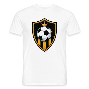 Royal football shield with crown - Men's T-Shirt - white - Front - AI Model Male 178 dark (178cm)