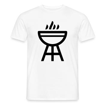 barbecue - T-shirt homme - blanc - Devant - AI Model Male 178 dark (178cm)