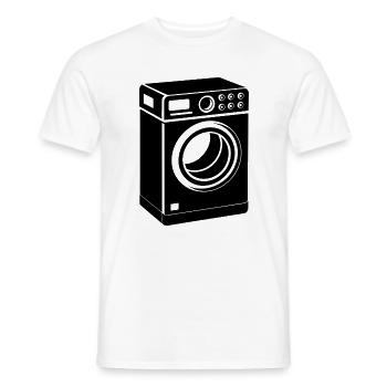 Washing machine - Men's T-Shirt - white - Front - AI Model Male 178 dark (178cm)