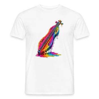Musiker Zupfinstrument Hackbrett Dulcimer - Männer T-Shirt - Weiß - Vorne - AI Model Male 178 dark (178cm)