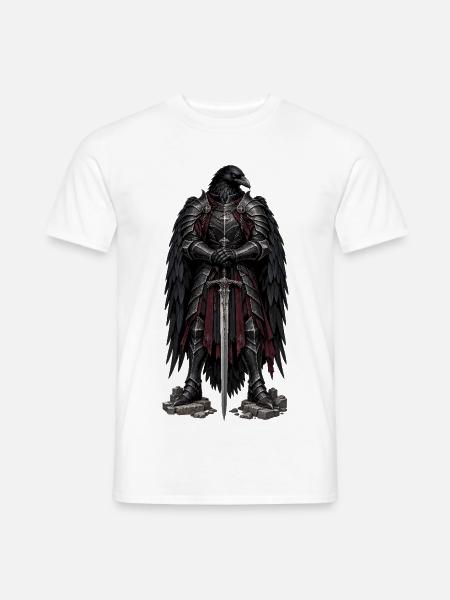 Rabenritter im Schattenpanzer - Männer T-Shirt - Weiß
