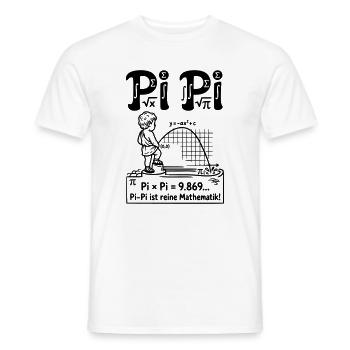 Parabel Pinkeln Mathematik Pi Pi Zahl  - Männer T-Shirt - Weiß - Vorne - AI Model Male 178 dark (178cm)