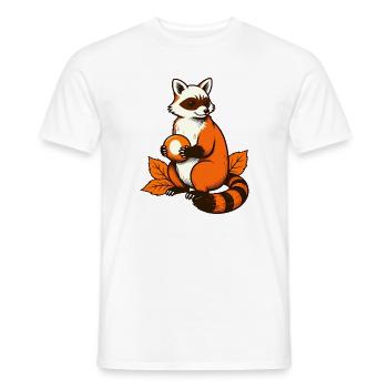 Waschbär mit Kastanie - Männer T-Shirt - Weiß - Vorne - AI Model Male 178 dark (178cm)