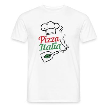 Pizza Italia – Italienische Pizza & Küche - Männer T-Shirt - Weiß - Vorne - AI Model Male 178 dark (178cm)