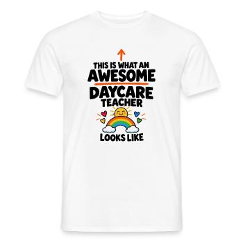 Wertschätzung von Kindertagesstättenpädagoginnen und Lehrern - Männer T-Shirt - Weiß - Vorne - AI Model Male 178 dark (178cm)
