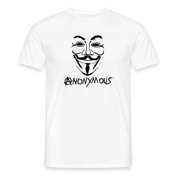 Anarchie-Logo anonymen Maske Maske - Männer T-Shirt - Weiß - Vorne - AI Model Male 178 dark (178cm)