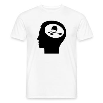 Drift, Nur Drifting im Kopf - T-shirt homme - blanc - Devant - AI Model Male 178 dark (178cm)