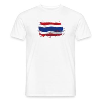 Thailand Flag Logo - Männer T-Shirt - Weiß - Vorne - AI Model Male 178 dark (178cm)