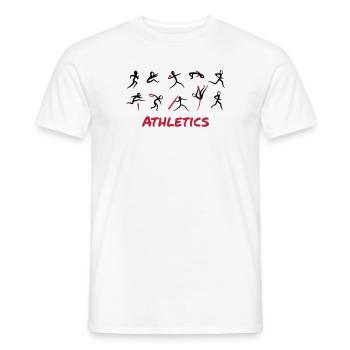Athletics, Track and Field - Men's T-Shirt - white - Front - AI Model Male 178 dark (178cm)