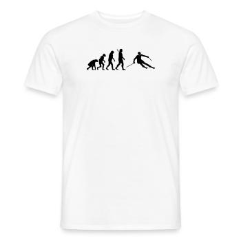 Evolution Alpine Ski - Männer T-Shirt - Weiß - Vorne - AI Model Male 178 dark (178cm)