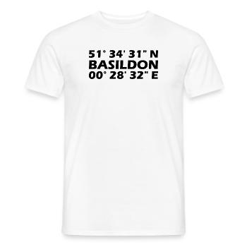 Coordonnées Basildon - T-shirt homme - blanc - Devant - AI Model Male 178 dark (178cm)