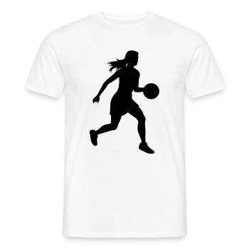 Basketball Player Symbol Basketball Player Woman - Men's T-Shirt - white - Front - AI Model Male 178 dark (178cm)