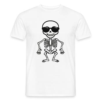 Skeleton Halloween Sunglasses - Men's T-Shirt - white - Front - AI Model Male 178 dark (178cm)
