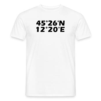 Coordonnées de Venise - T-shirt homme - blanc - Devant - AI Model Male 178 dark (178cm)