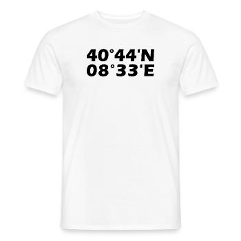Sassari coordinates - Men's T-Shirt - white - Front - AI Model Male 178 dark (178cm)