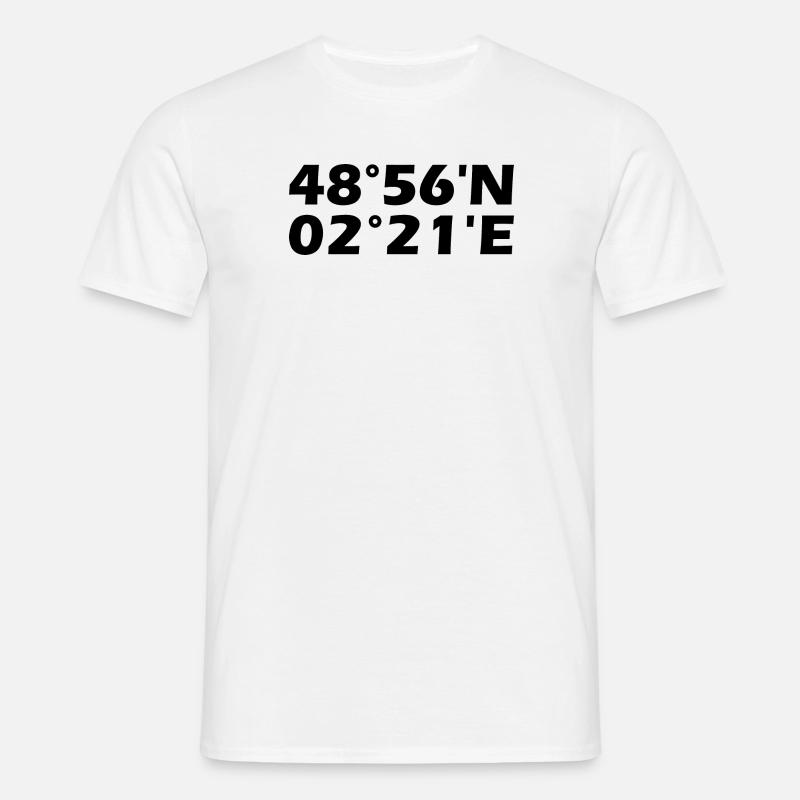 Saint-Denis coordinates - Men's T-Shirt - white