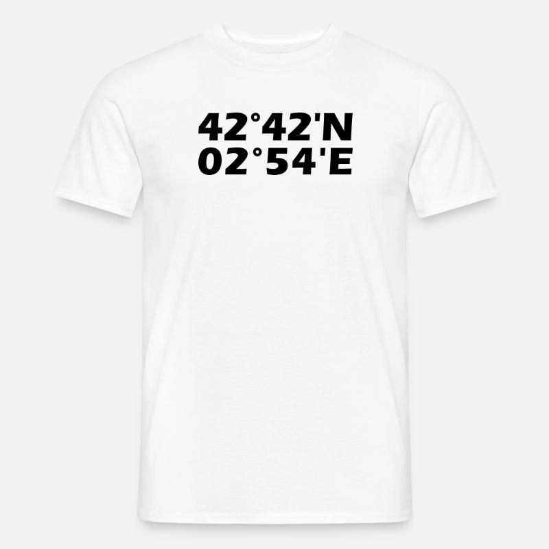 Perpignan coordinates - Men's T-Shirt - white