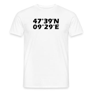 Friedrichshafen Koordinaten - Männer T-Shirt - Weiß - Vorne - AI Model Male 178 dark (178cm)
