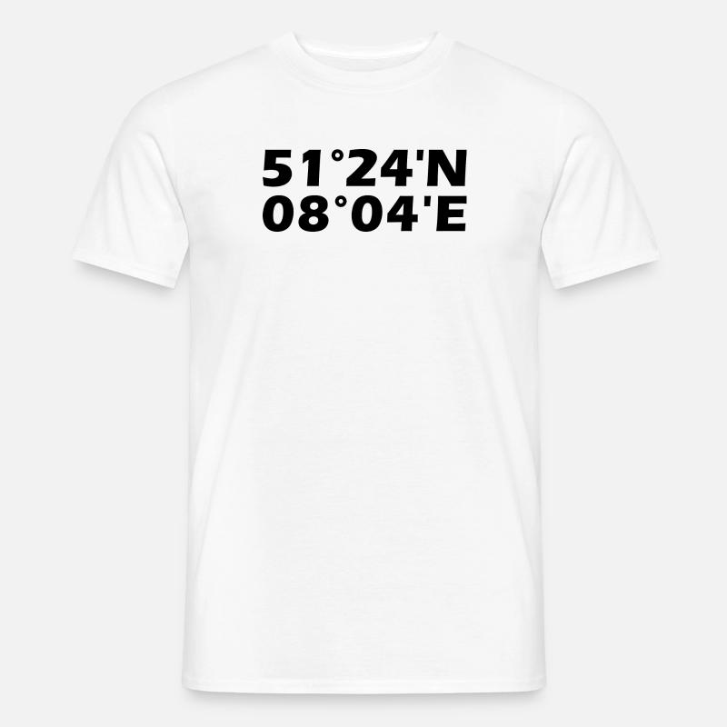 Arnsberg coordinates - Men's T-shirt - white