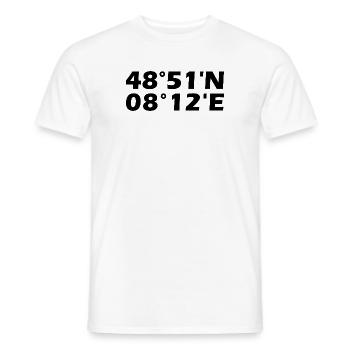 Rastatt Koordinaten - Männer T-Shirt - Weiß - Vorne - AI Model Male 178 dark (178cm)
