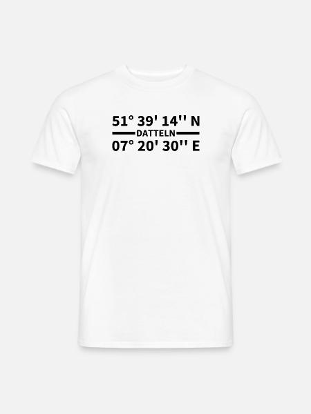 Dates coordinates - Men's T-Shirt - white