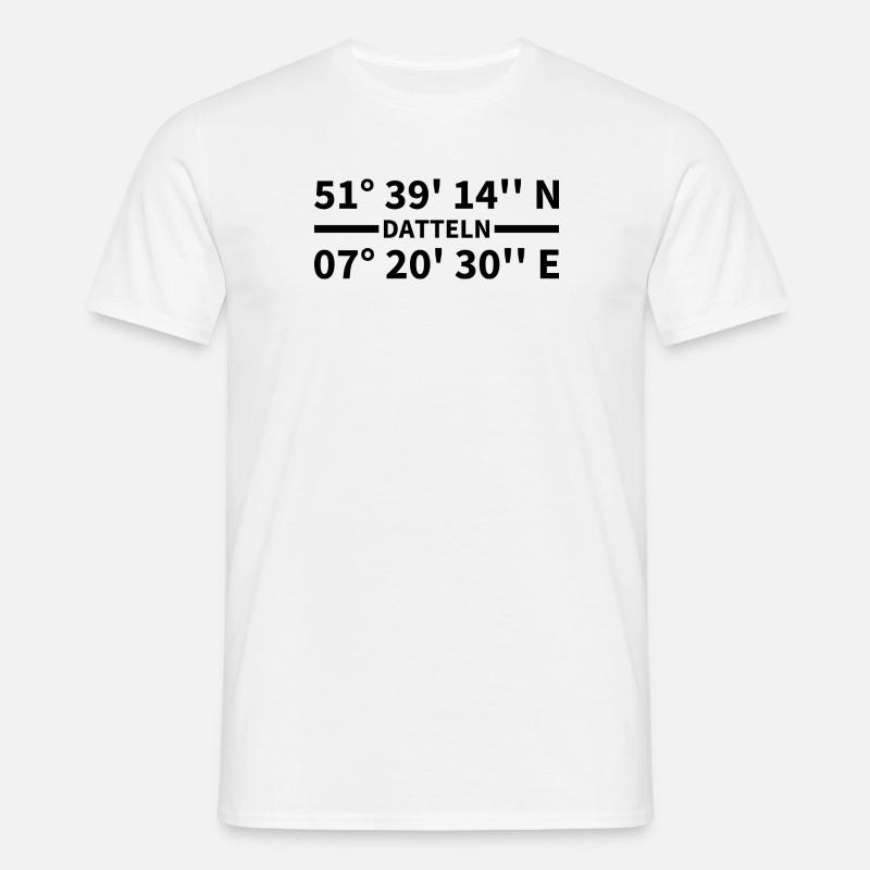 Dates coordinates - Men's T-Shirt - white