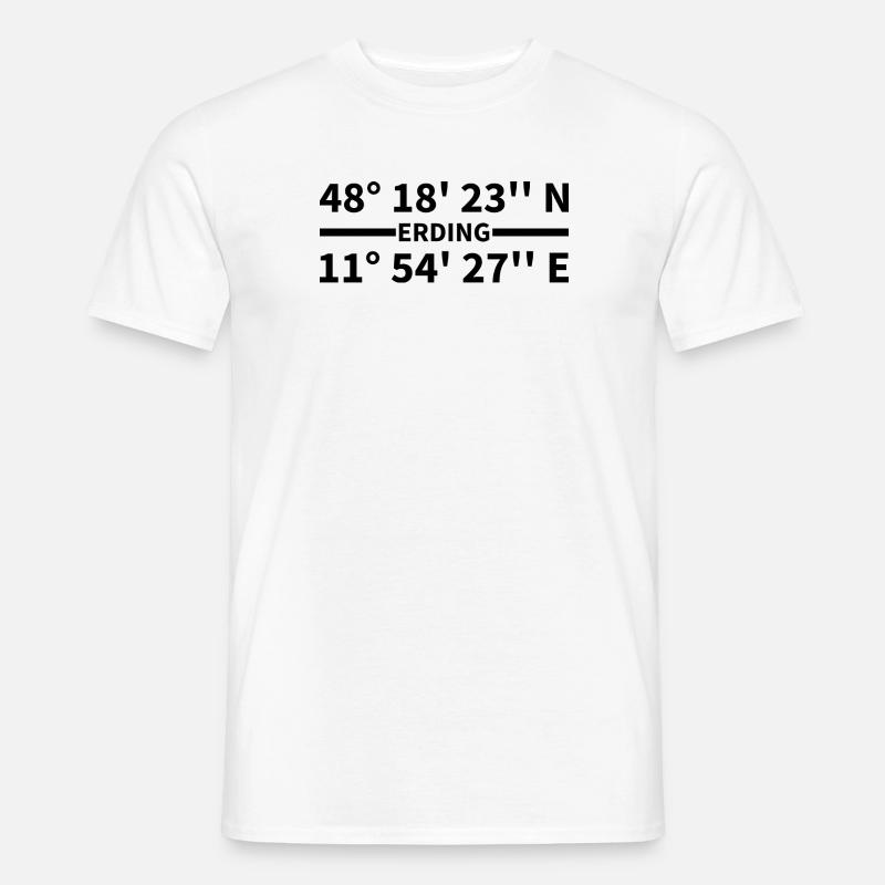 Coordonnées d’Erding - T-shirt homme - blanc