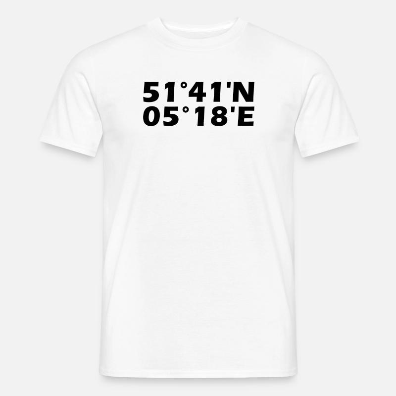 's-Hertogenbosch coordinates - Men's T-Shirt - white