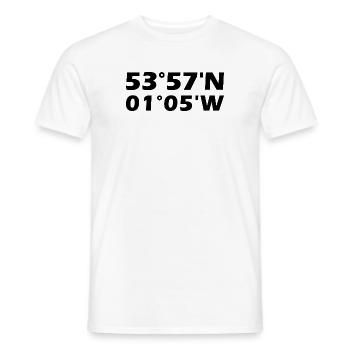 Coordonnées de York - T-shirt homme - blanc - Devant - AI Model Male 178 dark (178cm)