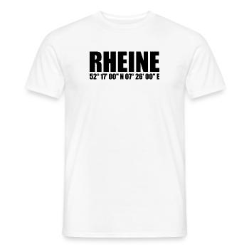 Rheine Koordinaten - Männer T-Shirt - Weiß - Vorne - AI Model Male 178 dark (178cm)