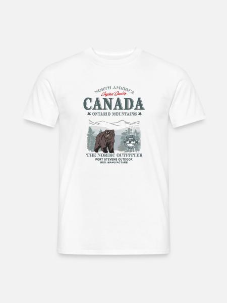 Canada - Grizzly Bear - Männer T-Shirt - Weiß