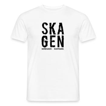 Skagen, Denmark, North Sea, Ostee, North Jutland - Men's T-Shirt - white - Front - AI Model Male 178 dark (178cm)