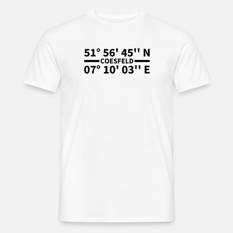 Coesfeld Koordinaten - Männer T-Shirt - Weiß