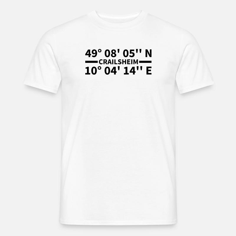 Crailsheim coordinates - Men's T-shirt - white