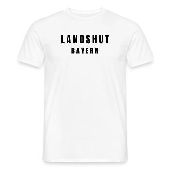 Landshut, Bavaria - Men's T-Shirt - white - Front - AI Model Male 178 dark (178cm)