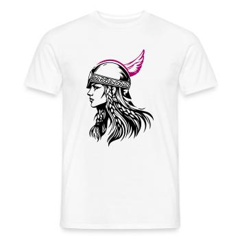 Viking Warrior Valkyrie - Men's T-Shirt - white - Front - AI Model Male 178 dark (178cm)