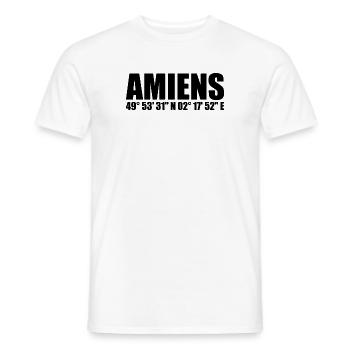 Amiens Koordinaten - Männer T-Shirt - Weiß - Vorne - AI Model Male 178 dark (178cm)