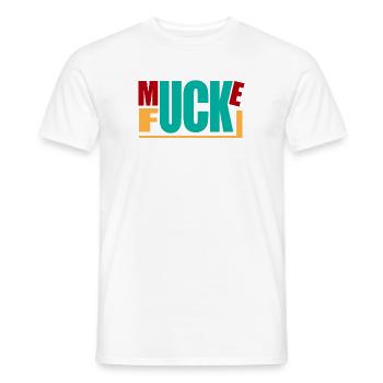 Muckefuck, für Kaffee Genießer! - Männer T-Shirt - Weiß - Vorne - AI Model Male 178 dark (178cm)