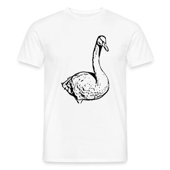 Cygne Canard noir Oiseau Oie - T-shirt homme - blanc - Devant - AI Model Male 178 dark (178cm)