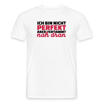 Perfekt - Männer T-Shirt - Weiß - Vorne - AI Model Male 178 dark (178cm)