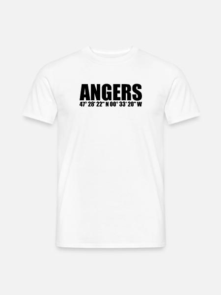 Angers coordinates - Men's T-Shirt - white