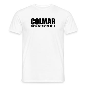 Colmar Koordinaten - Männer T-Shirt - Weiß - Vorne - AI Model Male 178 dark (178cm)