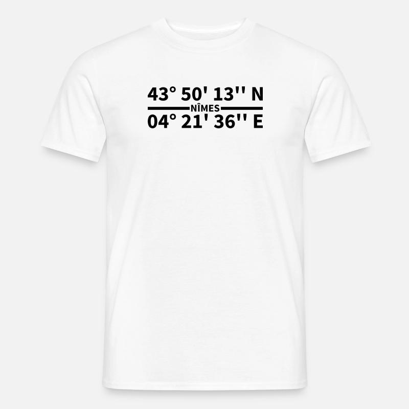 Nîmes coordinates - Men’s T-shirt - white