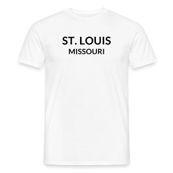 Saint-Louis Missouri États-Unis - T-shirt homme - blanc - Devant - AI Model Male 178 dark (178cm)