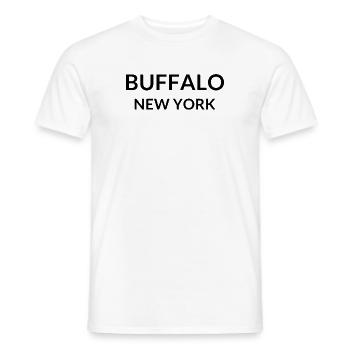 Buffalo New York États-Unis - T-shirt homme - blanc - Devant - AI Model Male 178 dark (178cm)
