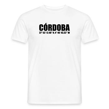 Córdoba Coordinates - Men's T-Shirt - white - Front - AI Model Male 178 dark (178cm)