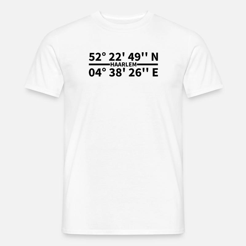 Haarlem coordinates - Men’s T-shirt - white