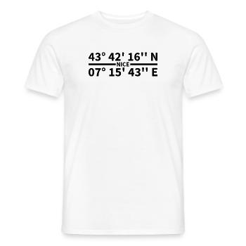Nice coordinates - Men's T-Shirt - white - Front - AI Model Male 178 dark (178cm)