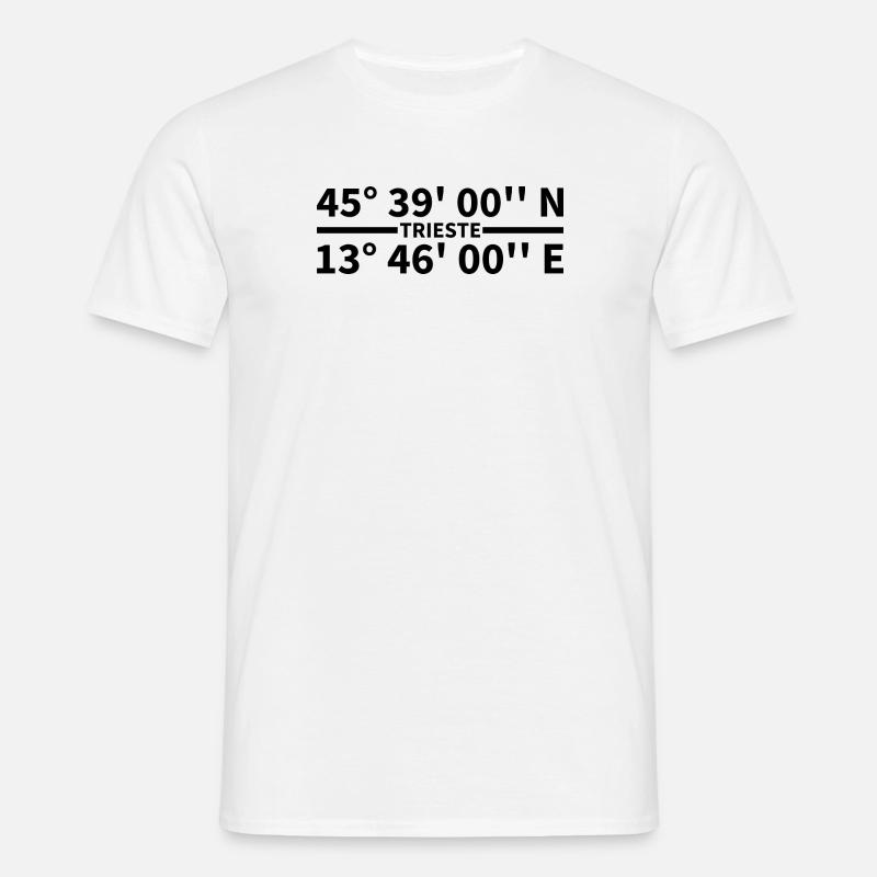 Trieste Coordinates - Men's T-Shirt - white